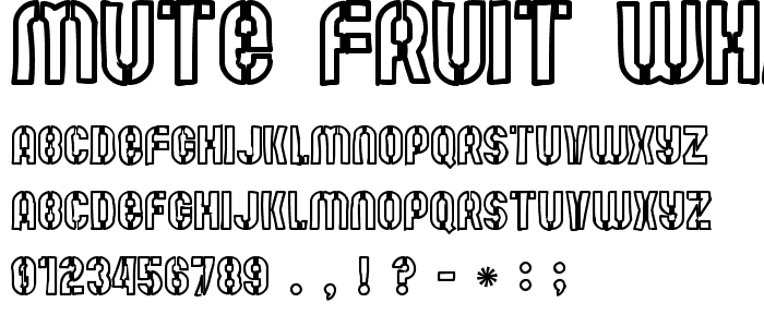 Mute Fruit White Krash font